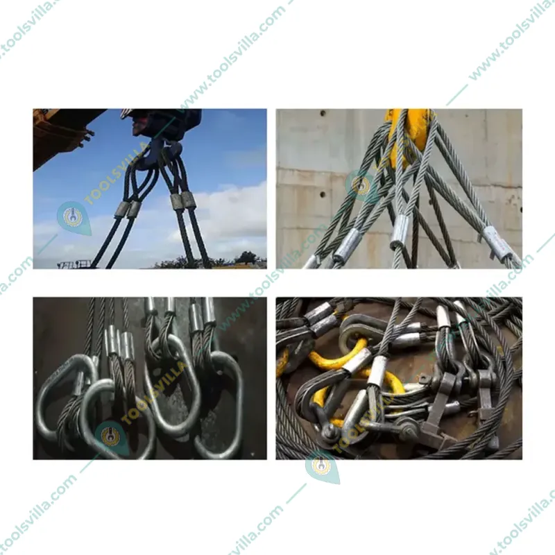 MAHADEV 12 mm 3 Meter Wire Rope Sling, 1700 kg load capacity,6x19 Steel Core For Lifting, Rigging and Material Handling