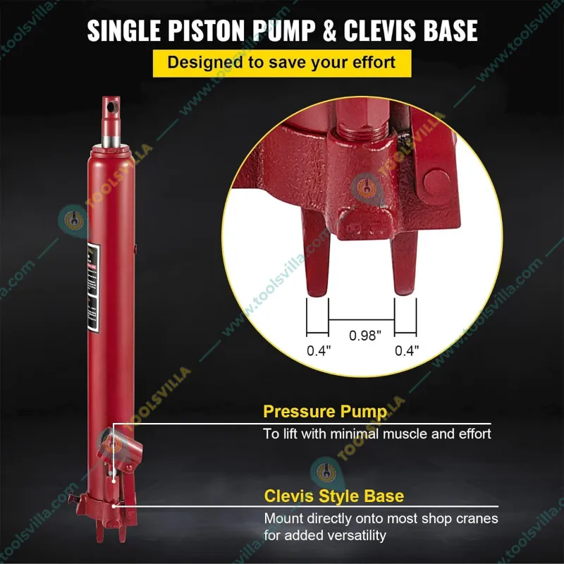 Hyco 12 Ton Long Hydraulic Ram Jack, with 1161 mm Maximum Lifting Height