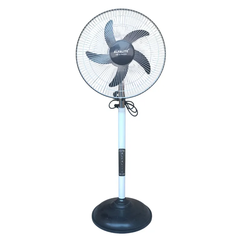 Alfalite 36W DC Solar Pedestal Fan, 16 Inch Sweep & Adjustable Height