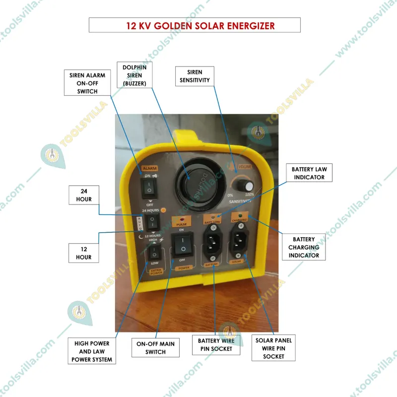 Heavy Duty 12 Kv Solar Energizer For Agricultural Field Usage
