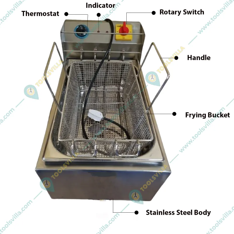 Heavy Duty 13L Electric Deep Fryer, 2500Watt