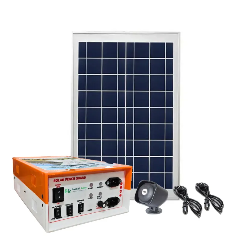  Heavy Duty 8 KV Solar Zatka Machine to Cover 10 Acre Area with Battery, Insulators and Solar Panel 