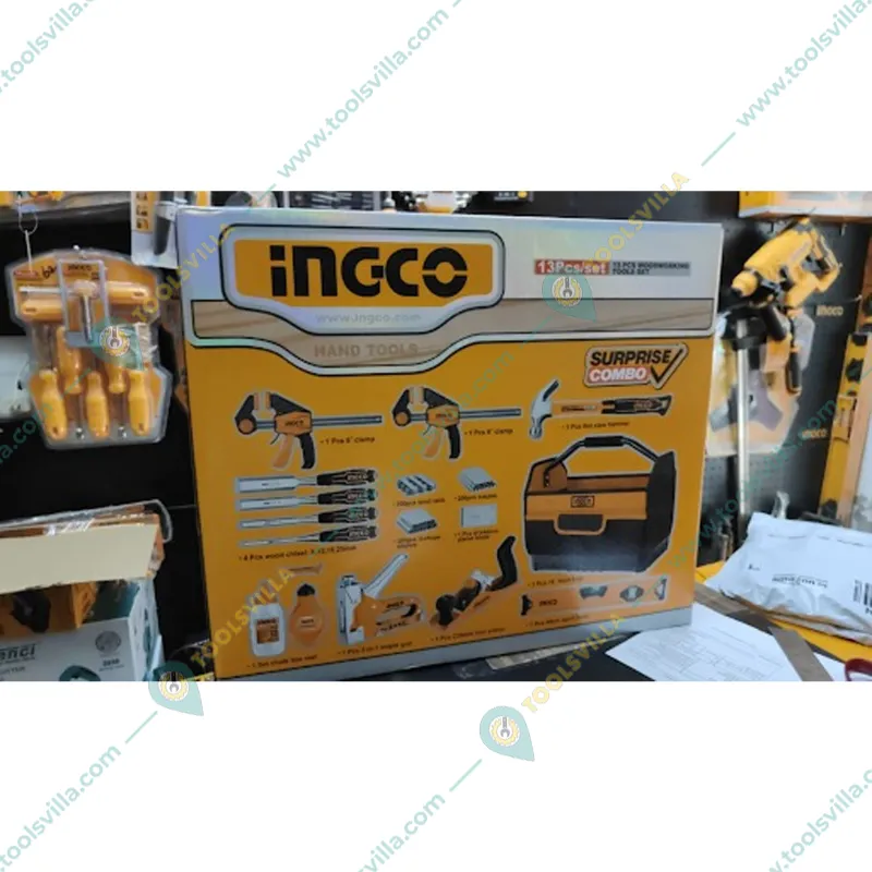 INGCO 13 pcs Woodworking Tools Set for Carpenter (COS23046)