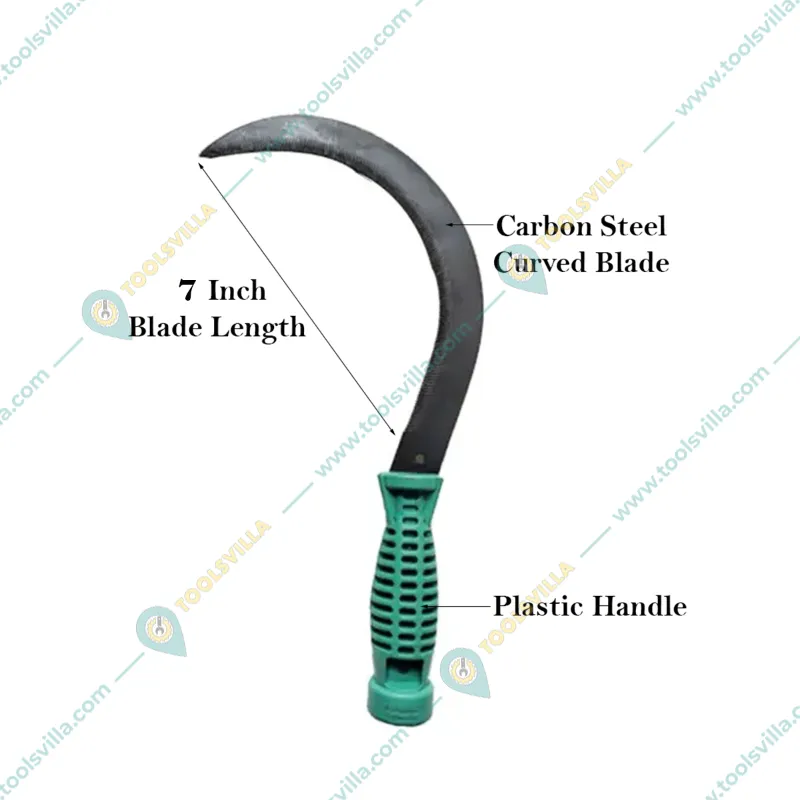 Heavy Duty 7 Inch Sickle with Strong Handle Grip (Set of 2) 