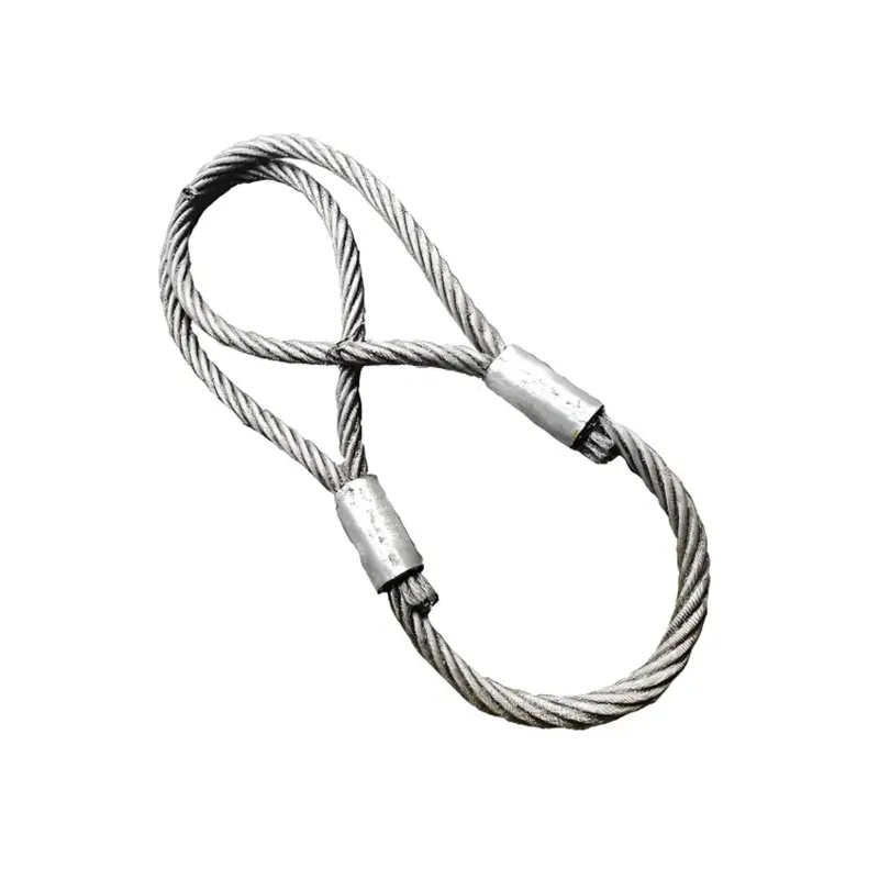 National 14 mm 2 Meter Wire Rope Sling,6x19 IWRC, Single Leg For Lifting, Rigging, and Material Handling