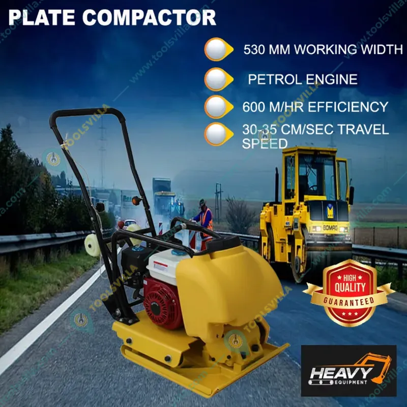 ASHOK 1500N Plate Compactor With 4 HP Petrol Engine Useful For Flattening Paving Bricks, Marble etc. In Construction
