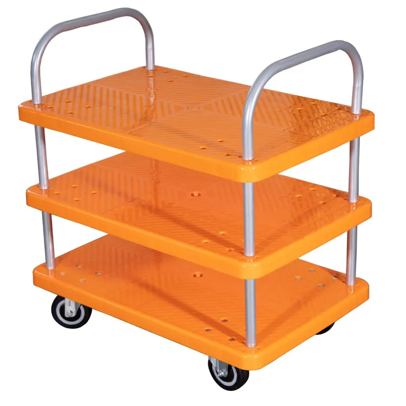 SRP 3 Layer 150 Kg Load Capacity Plastic Platform Trolley
