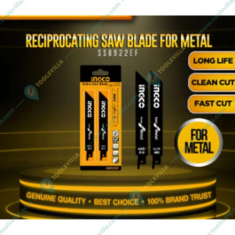 Ingco 2 Pcs 150 mm Reciprocating Saw Blades for Metal Cutting (SSB922EF) - Pack of 1