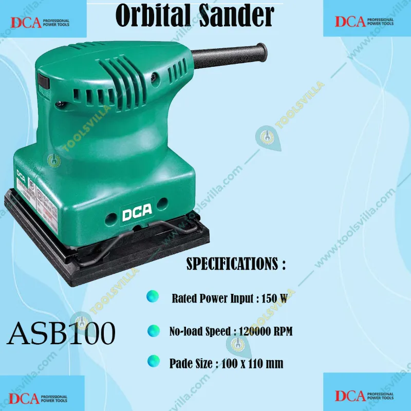 DCA 150 W Orbital Sander,12000 RPM (ASB100)