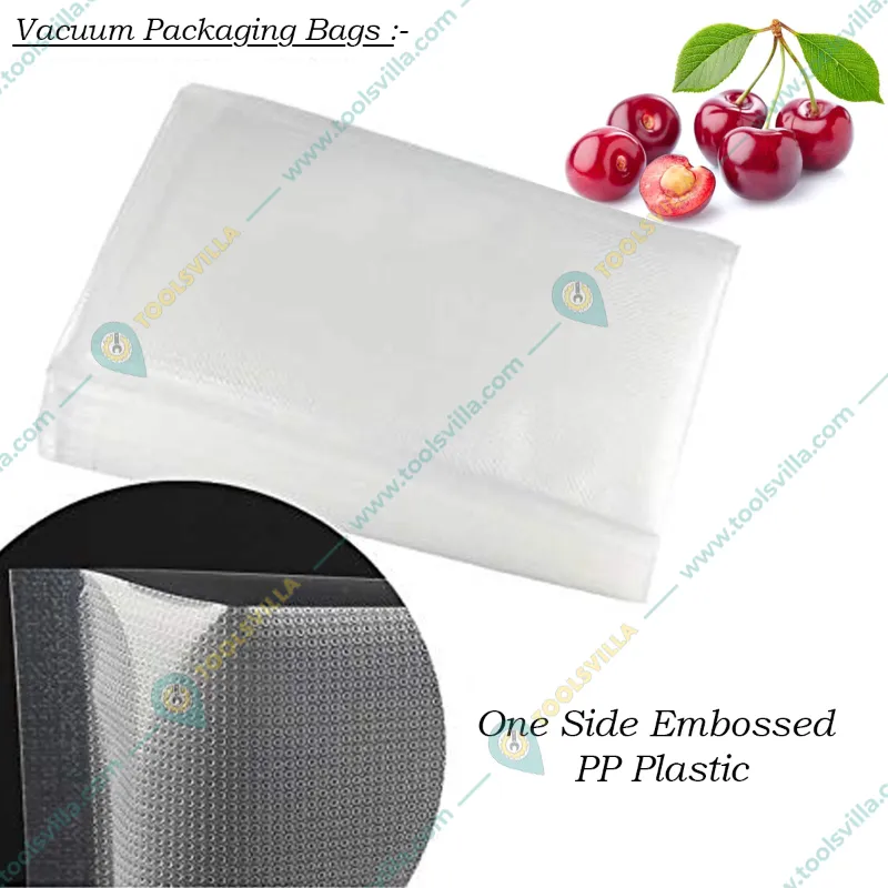 Premium 100 Pcs of (15x25cm) One Side Embossed (Dotted) Vacuum or Heat Sealing Packaging bag or Pouches