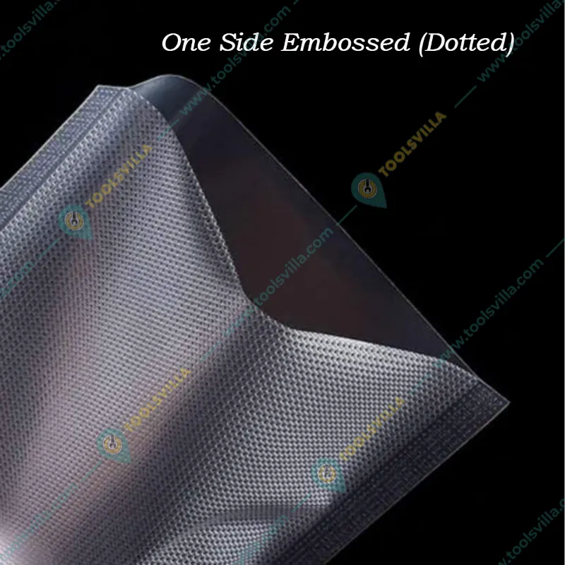Premium 100 Pcs of (15x25cm) One Side Embossed (Dotted) Vacuum or Heat Sealing Packaging bag or Pouches