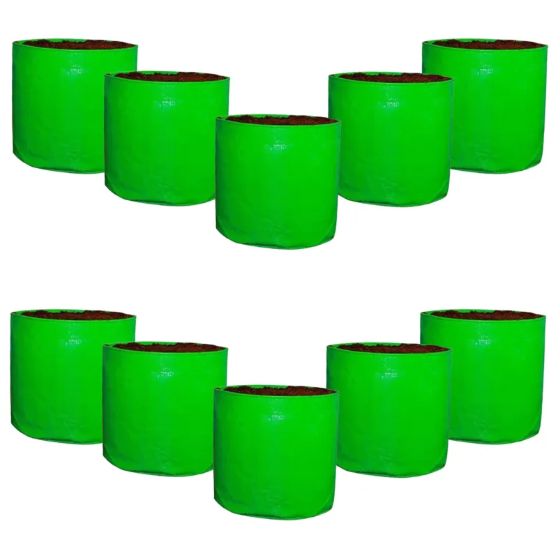 Siddhi 350 GSM 15 x 15 inch HDPE Grow Bag for Garden and Nursery (Pack of 10 pieces)