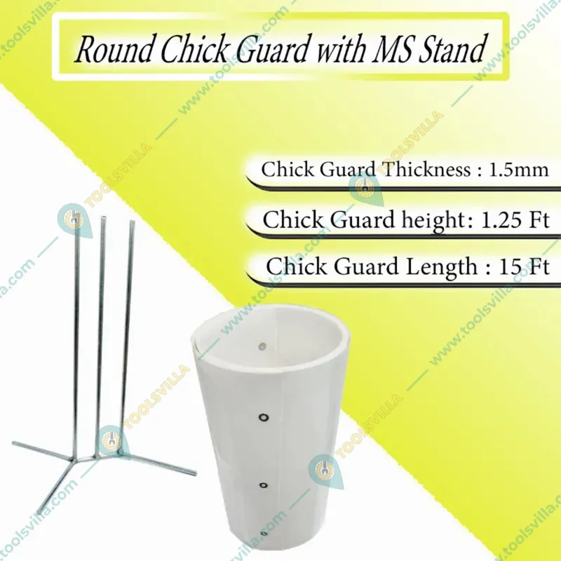 Premium Quality 15 Feet Round Chick Guard with MS Stand