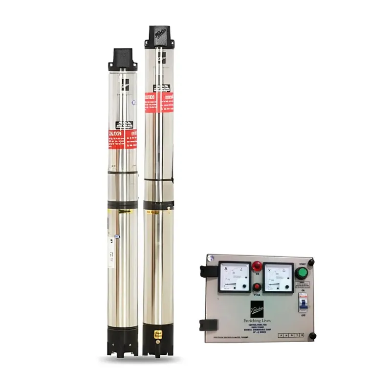 Kirloskar 1.5HP 18 Stage(4") 1Phase Water Cooled Submersible Pump With Control Panel- 1.6 Year Warranty(NEO 30-1518 CP)