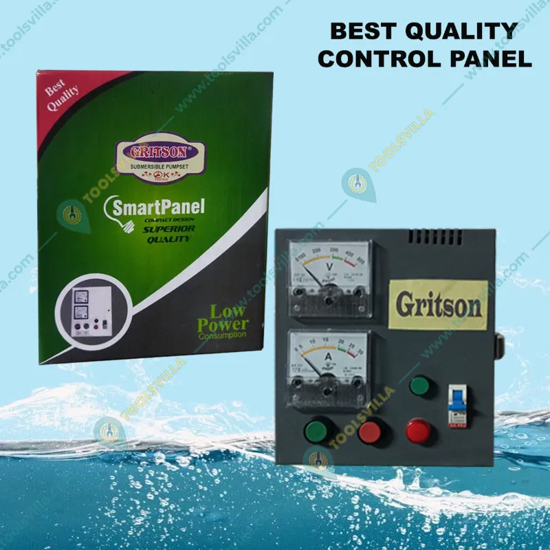 Gritson 1.5 HP 6 Stage(4 inch)V-4 1Phase Water Cooled Submersible Pump With CP & Accessories 1 Year Warranty
