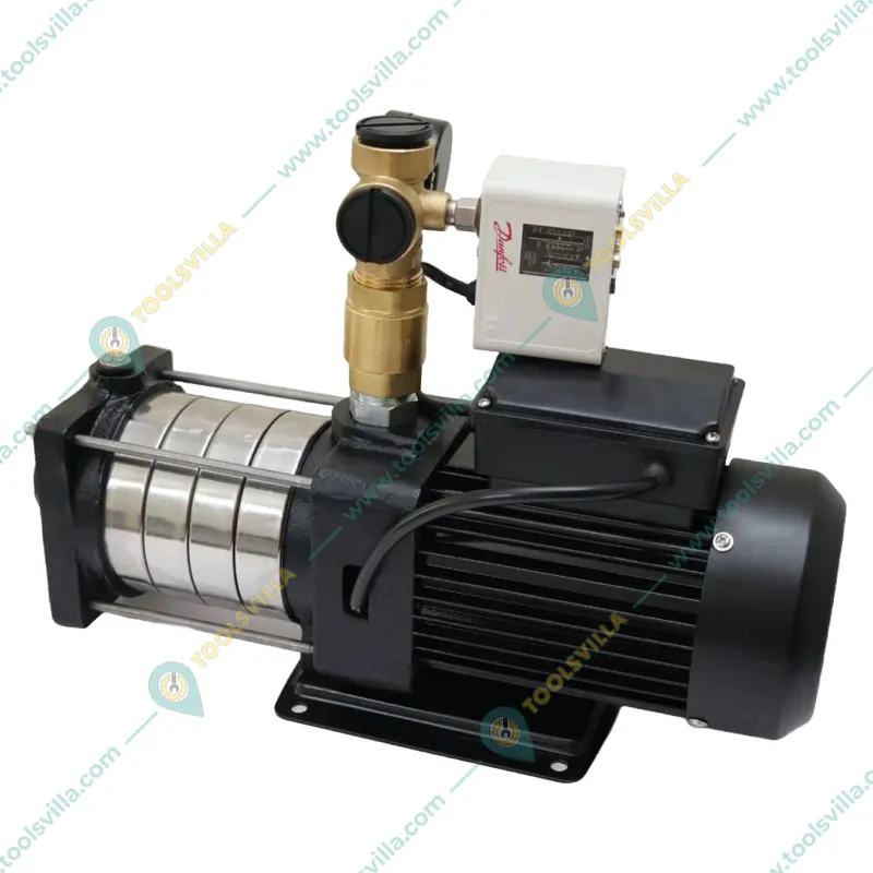 Crompton  1.5 Hp Single Phase Booster Pump With 24L Tank For 6 Bathrooms, SS Impeller (CFCHM6E1.5B-V24) - 1 Year Warranty