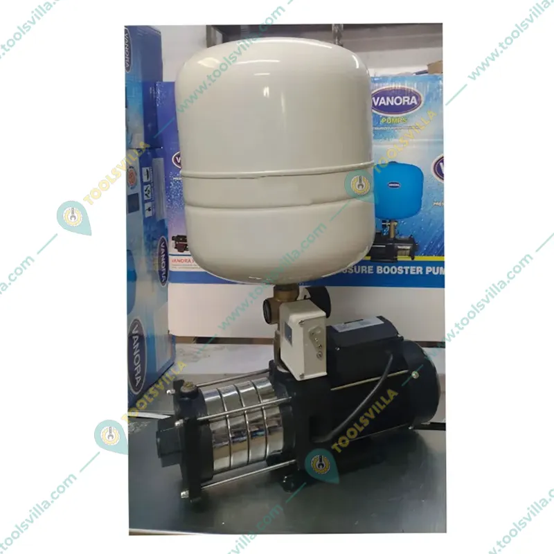 Vanora 1.5 HP 5 Bar 1Ph Copper Winding Booster Pump With 60L Pressure Tank, Suitable For 5-8 Bathrooms - 1 Year Warranty