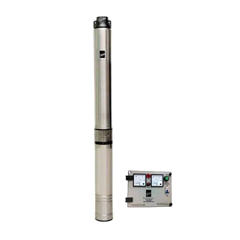 Kirloskar 1.5HP 14 Stage 4" 1Ph Oil Filled Submersible Pump With CP, 354ft Head-1 Year Warranty(KP4 JALRAAJ UVA 60-1514)