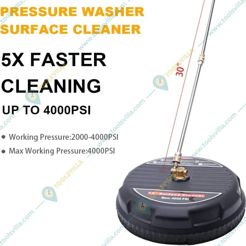 Shakti Technology 15 Inch Pressure Washer Surface Cleaner with 2 Pcs 15 Inch Extension Rod (DP-33)