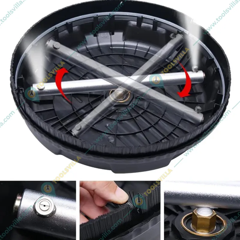 Shakti Technology 15 Inch Pressure Washer Surface Cleaner with 2 Pcs 15 Inch Extension Rod (DP-33)