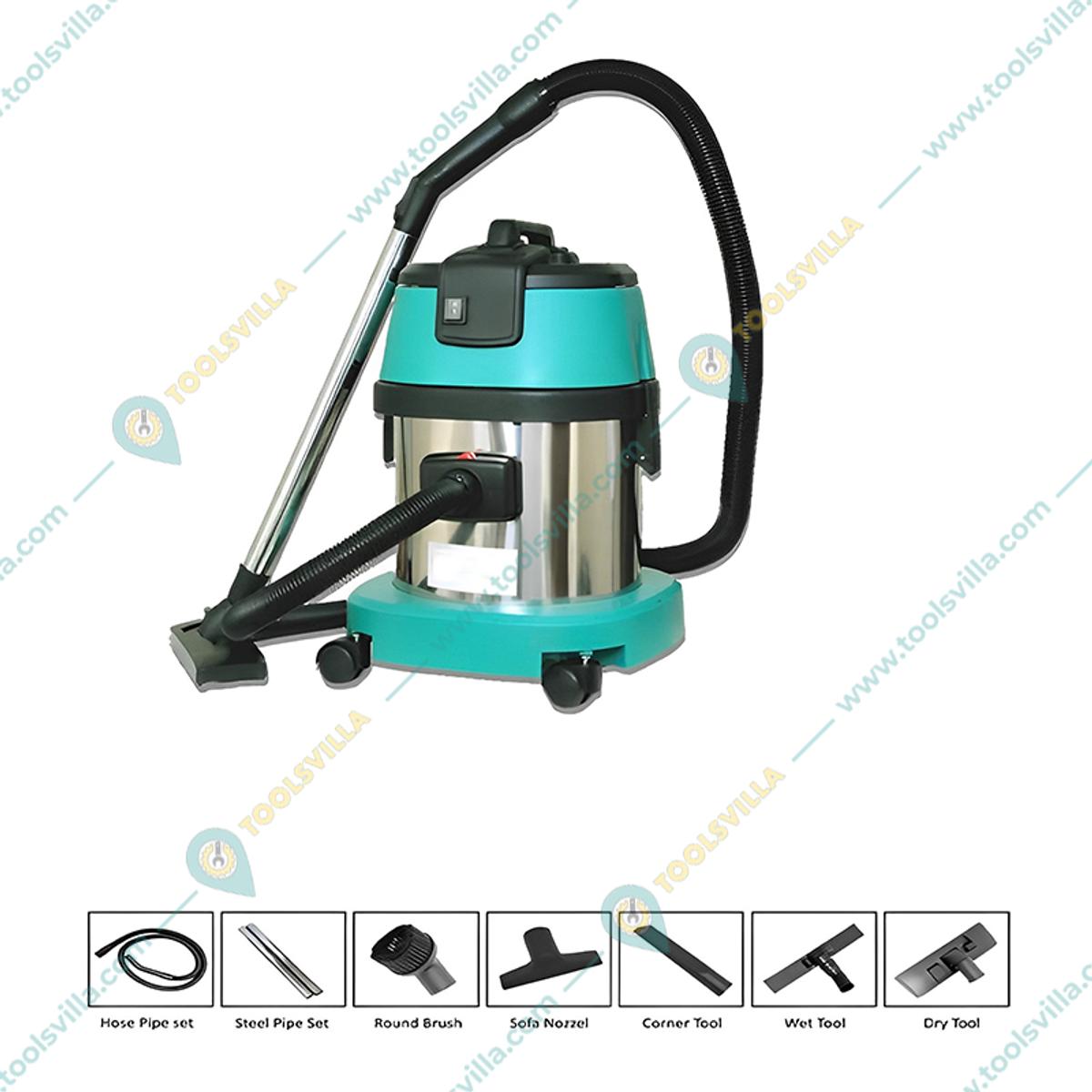 Heavy Duty 15L Wet & Dry Vacuum Cleaner with Steel Body