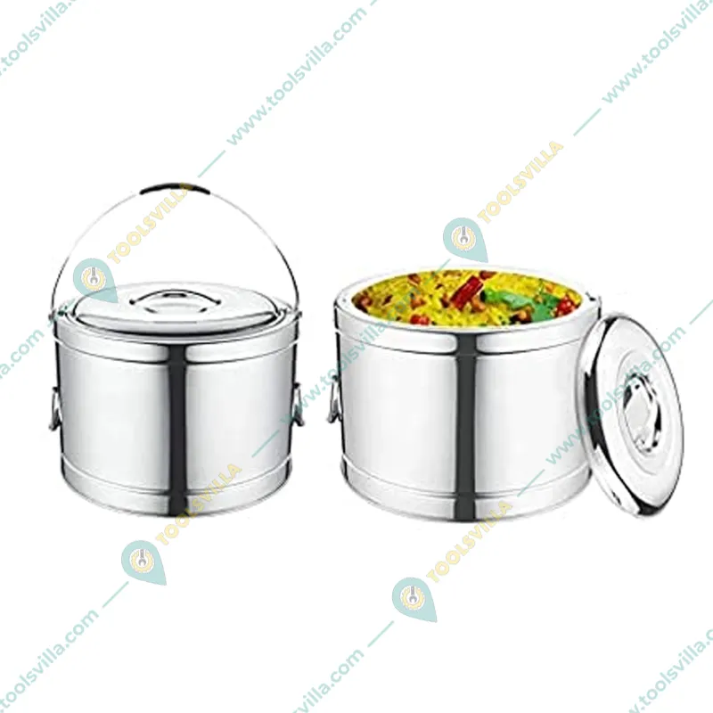 Stainless Steel 15 Litre Casserole Hot Pot with 12 hrs Insulation Hot & Cold For Canteen And Hotels