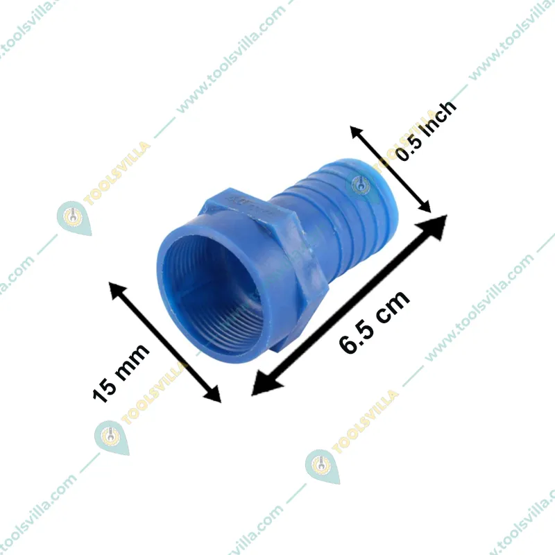 Hose Nipple PP 0.5 Inch  Inner Threaded (Pack of 5)