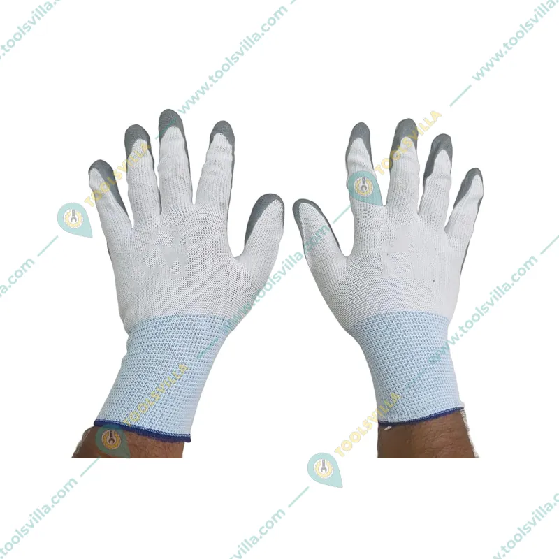Minsales 15 Pair Safety Gloves - Multipurpose, Cut Resistance, Nitrile Coating, Full Fingered for Industrial Use