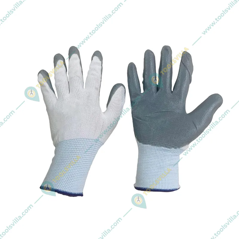 Minsales 15 Pair Safety Gloves - Multipurpose, Cut Resistance, Nitrile Coating, Full Fingered for Industrial Use