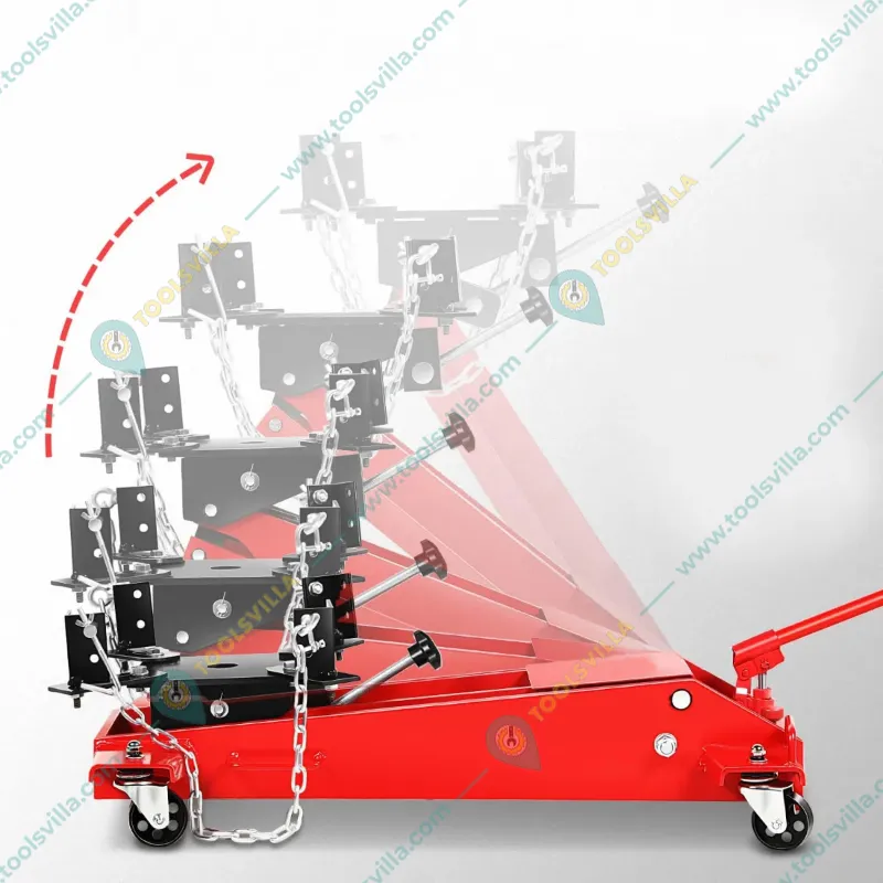 Hukums 1.5 Ton Heavy Duty Low Profile Hydraulic Transmission Jack With Chain