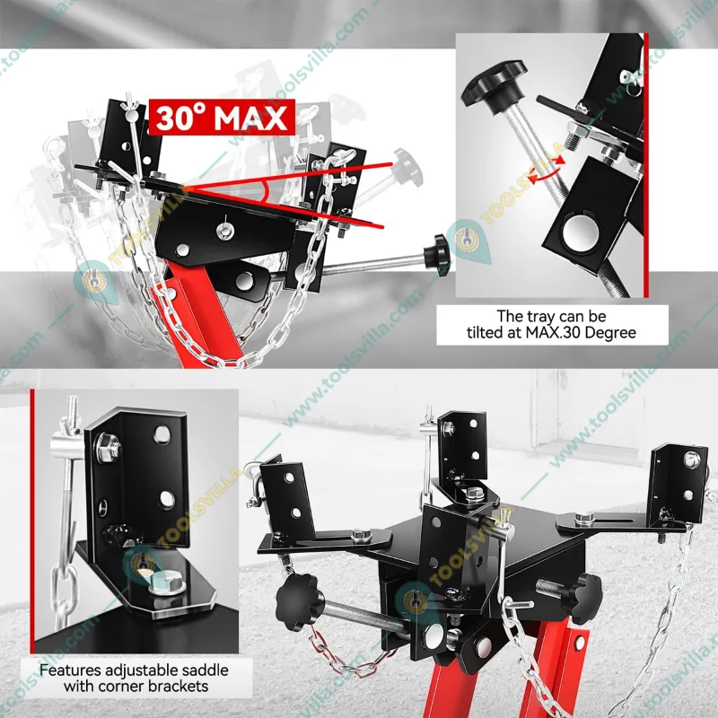 Hukums 1.5 Ton Heavy Duty Low Profile Hydraulic Transmission Jack With Chain