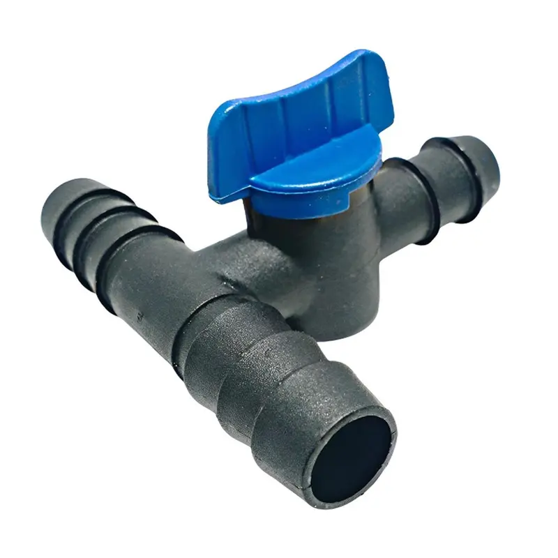 Heavy Duty 16 mm Tee Connector with Tap Cock for Drip Irrigation (Pack of 100)