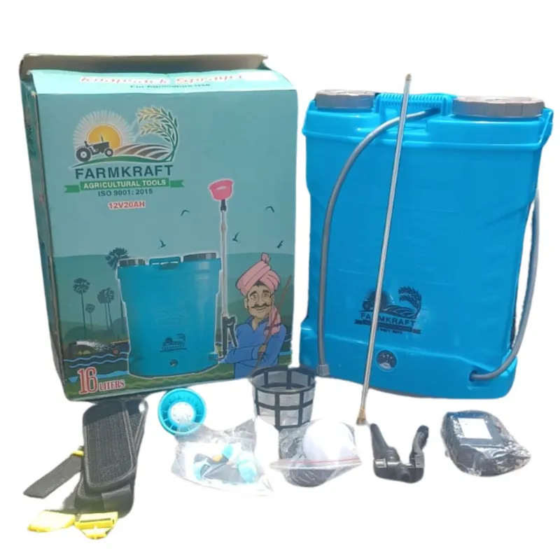 Farmkraft 12 V 20 AH  Battery Sprayer  with Black Trigger, Iron Hook Belt, Motor and other accessories for Agriculture Use