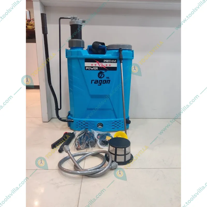 Prithvi Manual Plus Battery 2 in 1, 16 Liter Agriculture Backpack 12V/12A Battery Sprayer