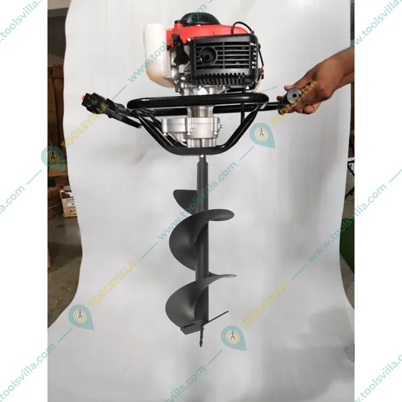Heavy Duty 4-stroke, 82 CC Earth Auger Machine | Post Hole Digger | Soil Driller with 16 inch Auger Bit