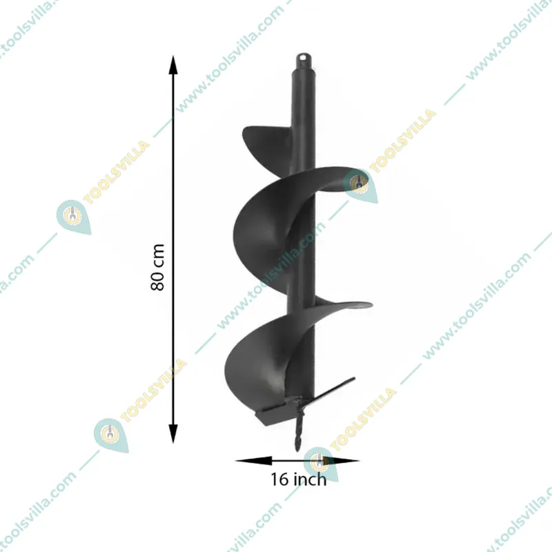 Heavy Duty 4-stroke, 82 CC Earth Auger Machine | Post Hole Digger | Soil Driller with 16 inch Auger Bit