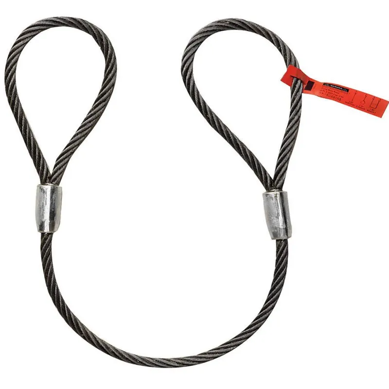 National 16 mm 6 Meter Wire Rope Sling,6x19 IWRC, Single Leg For Lifting, Rigging, and Material Handling
