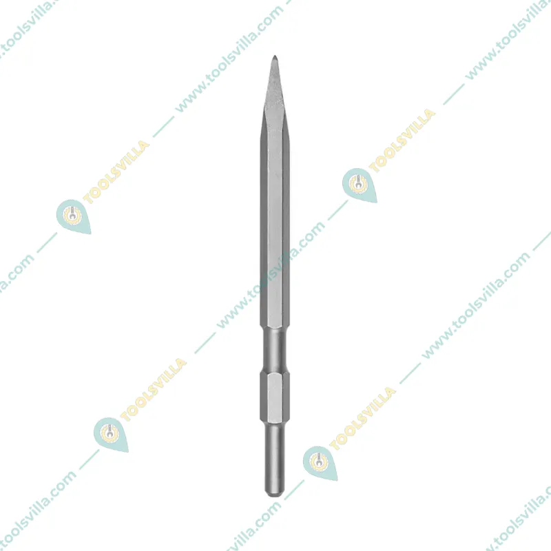 Total 17 x 280 mm 2 Pcs Pointed Hex Chisel for 1300W Demolition Hammer(TAC153171)