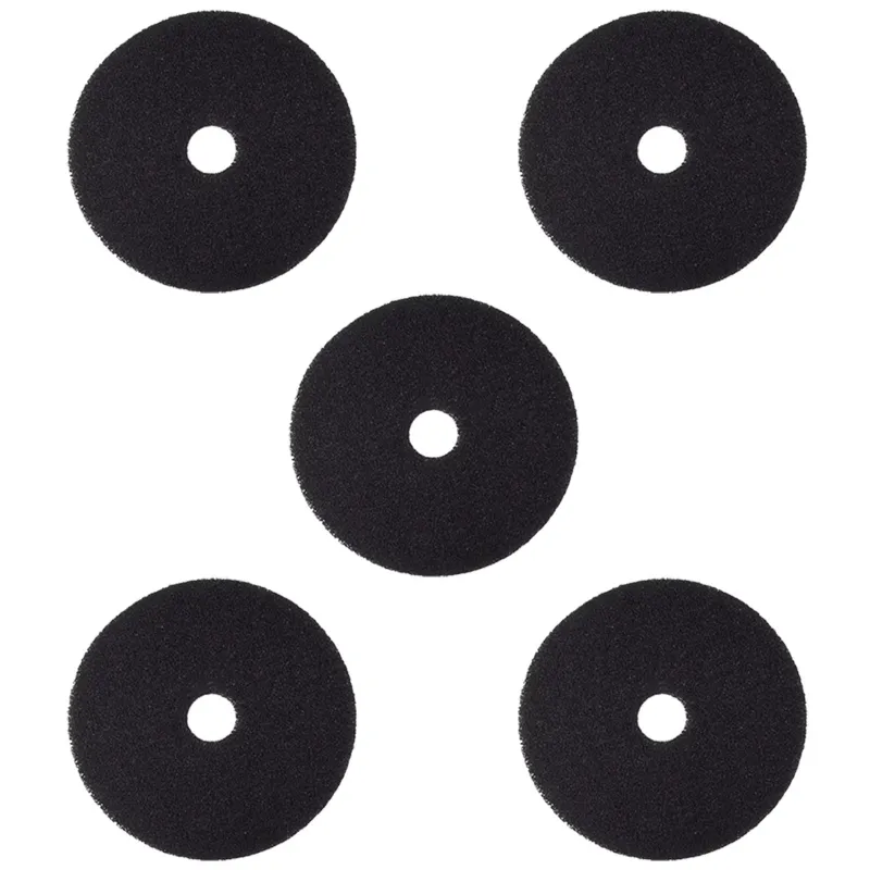 Makage 17 Inch Black Floor Stripping Pad for Single Disc Scrubber Drier (Pack of 5)