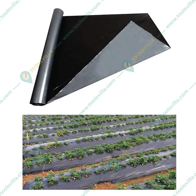 Siddhi 18 micron 1.2 x 400 meter Black and Silver Mulching Sheet | Suitable for Garden and Agriculture Purposes