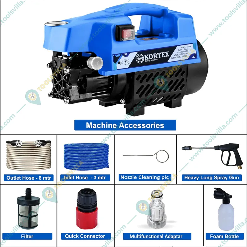 Kortex-B5 Copper Winding 130 Bar High Pressure Car Washer Machine, 1800 Watt