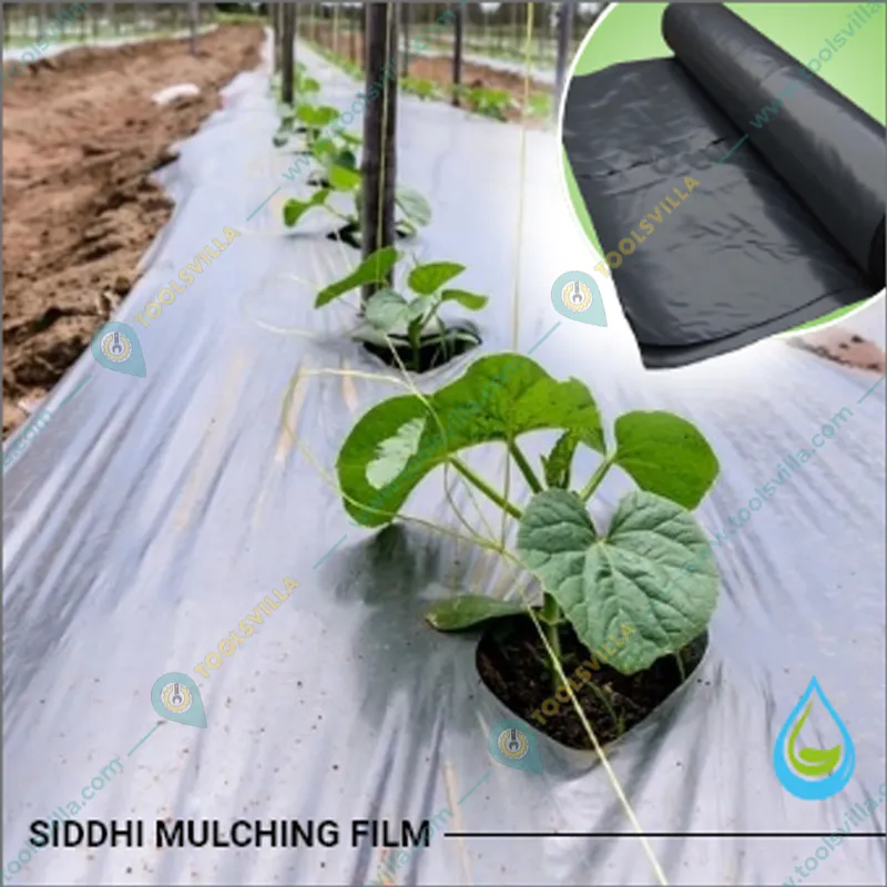 Siddhi 18 micron 1.2 x 400 meter Black and Silver Mulching Sheet | Suitable for Garden and Agriculture Purposes