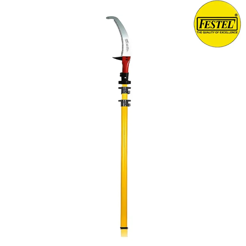 Festel Multipurpose Fiberglass Telescopic Pole of 6 to 18 feet with Pruning Saw