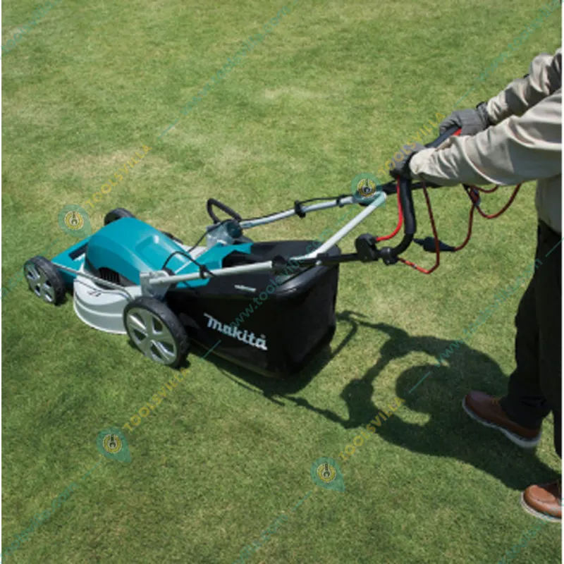 Makita ELM 4621, 18 Inch 1800 Watt Self Propelled Electric Lawnmower For Grass Cutting & Trimming  