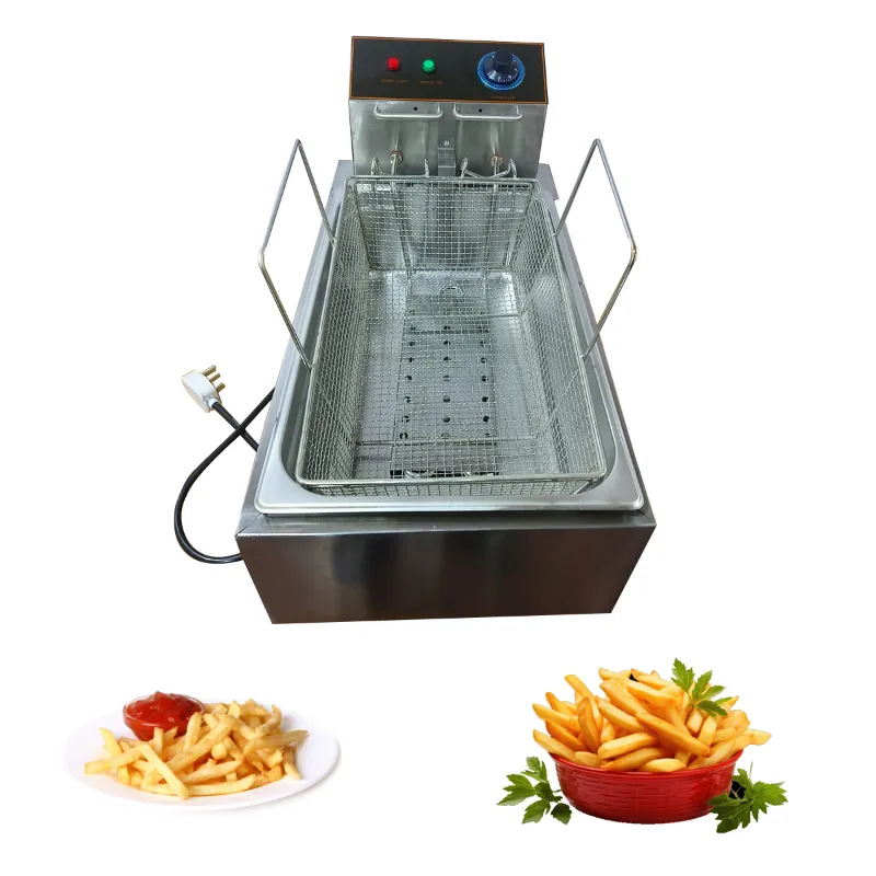 Heavy Duty Indian 18L Single Electric Fat Fryer 3500W, SS Body
