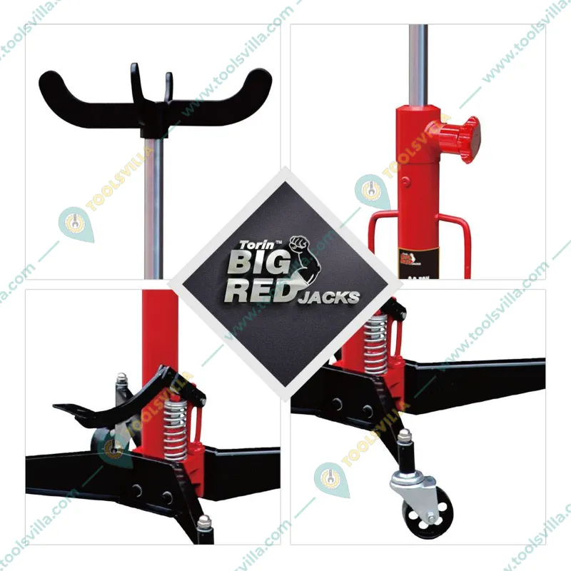 Big Red Torin 0.5 Ton Transmission Jack, 1945mm Max. Height For Workshop Use