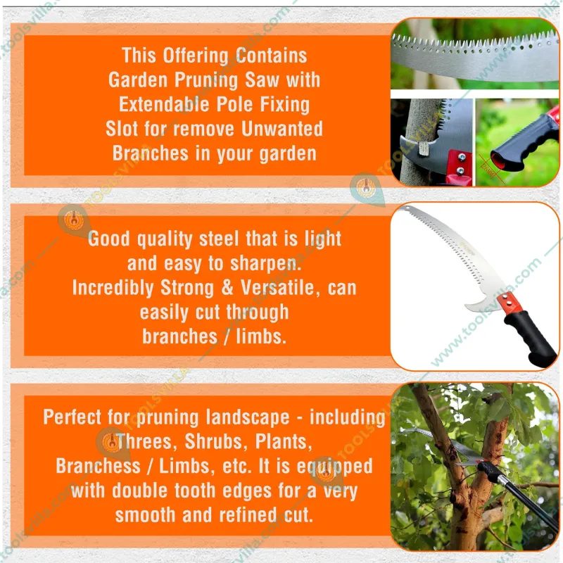 Tree Cutting & Wood Cutting Saw, Professional Tree Cutter, Pruning Saw, 24 inch Curved Blade With Sharp Teeth