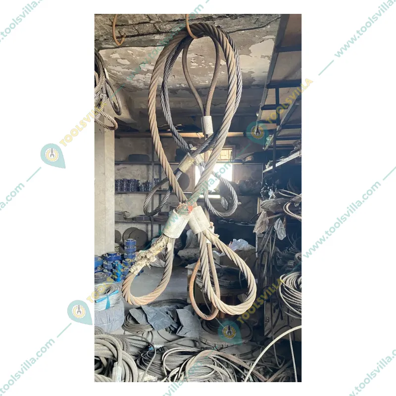 National 19 mm 9 Meter Wire Rope Sling,6x19 IWRC, Single Leg For Lifting, Rigging, and Material Handling