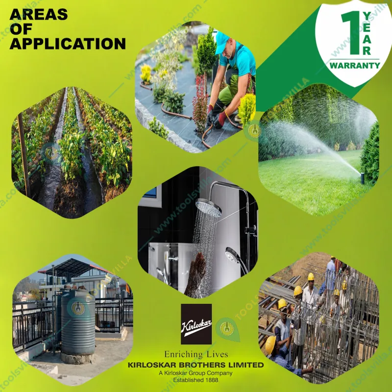 Kirloskar(KOSi-Cast Iron-123) 1 HP Single Phase Openwell Submersible Pump, 50X40mm With Control Panel, 1 Year Warranty