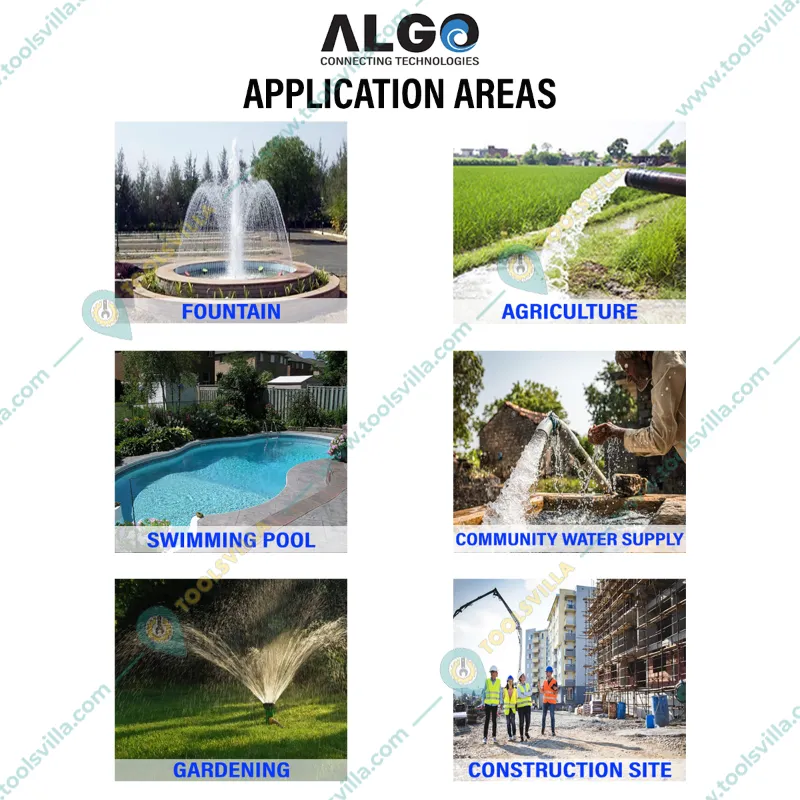 Algo 1 HP 1Phase HORA+ Series Openwell Submersible Pump With Control Panel 32x25mm - 1 Year Warranty (HPS-7/10S)